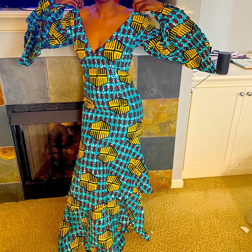 Long dress by @hadieswardrobe